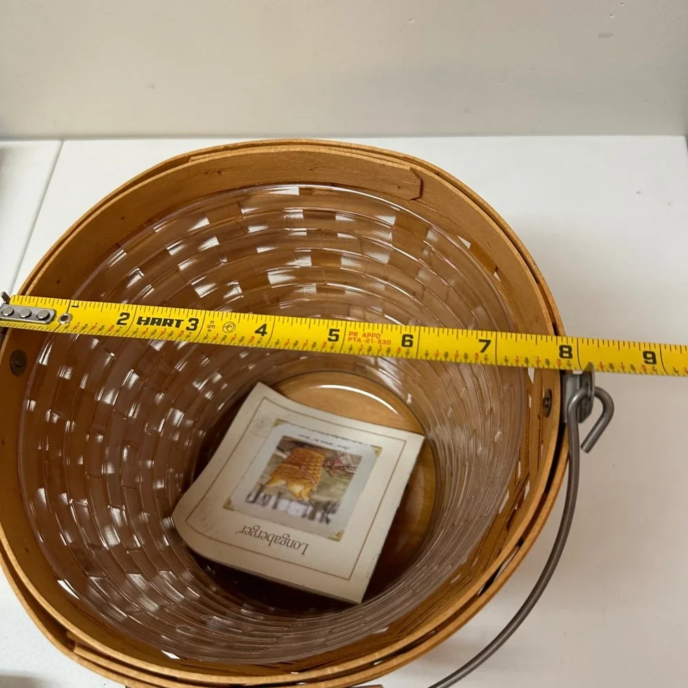 Longaberger Classic Autumn Pail Basket 2002 with Protector and Pamphlet 10068
